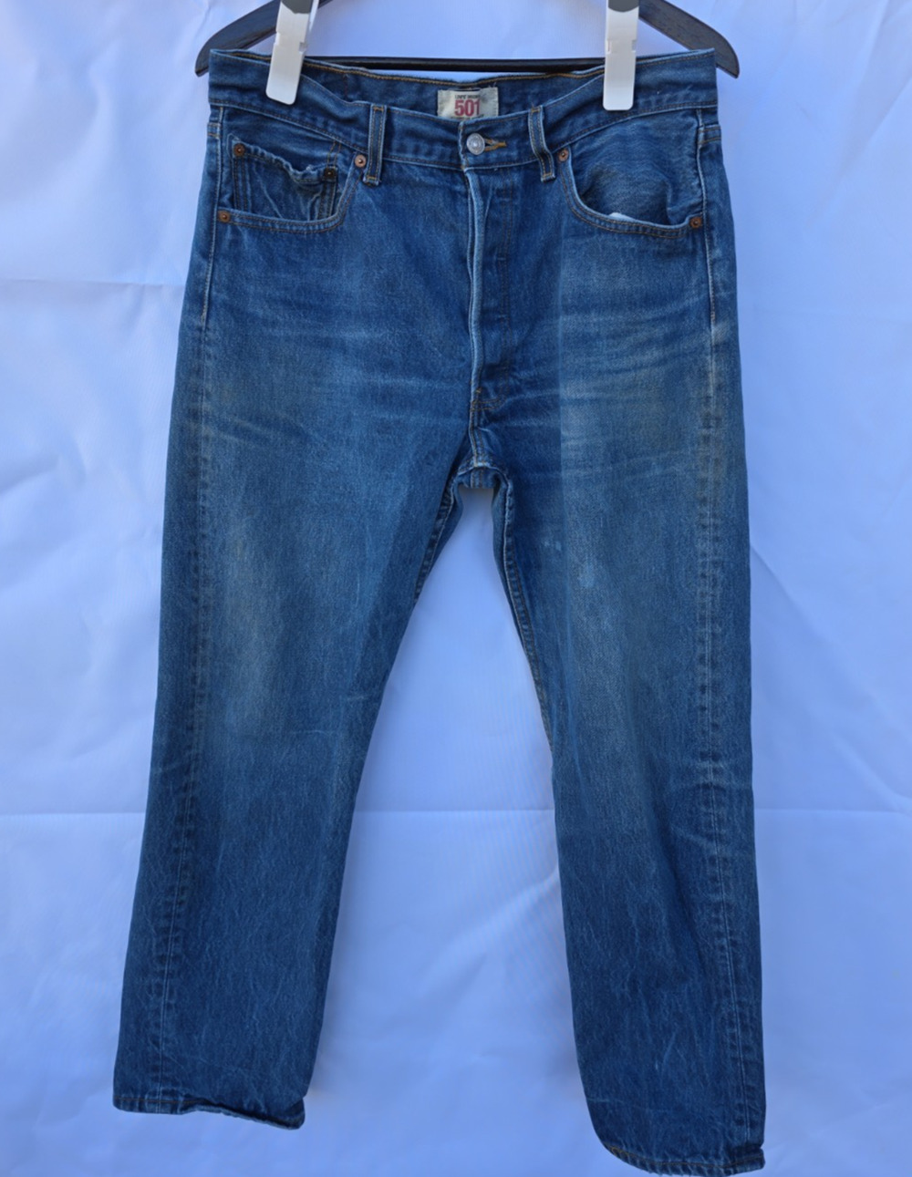 Levi's 501 Jeans Mens 34x33 Haiti 2007 Button Fly Straight Leg 100% Cotton